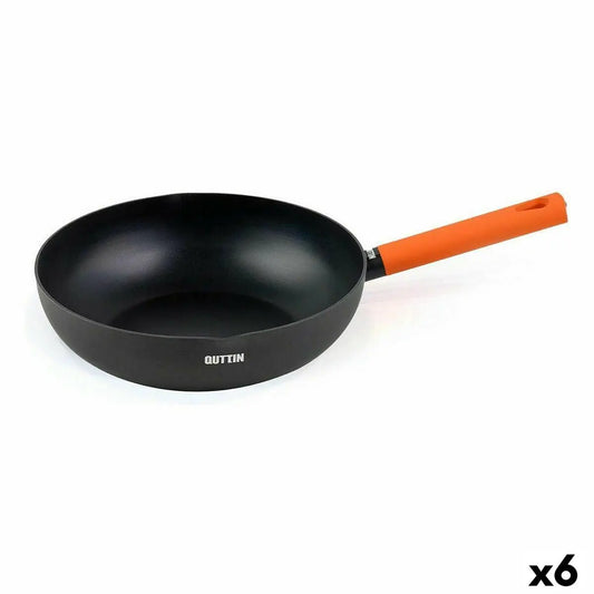 Wok Pande Quttin Gastro Sort Orange 47 x 29 x 8 cm (6 enheder) - nödstrøm.dk